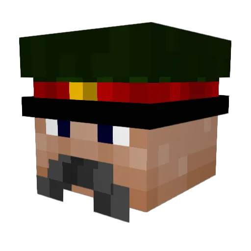 DaDuffleMuffle Minecraft avatar head, 3D render