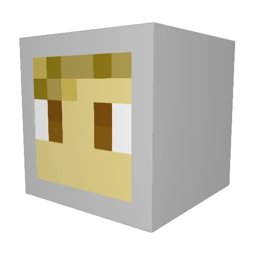 DaDuli24 Minecraft avatar head, 3D render
