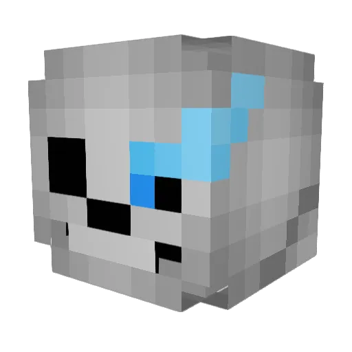 DaEvilCat08 Minecraft avatar head, 3D render