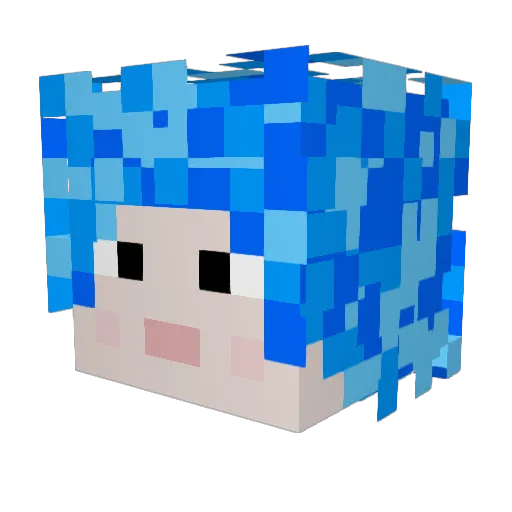 DaExori Minecraft avatar head, 3D render