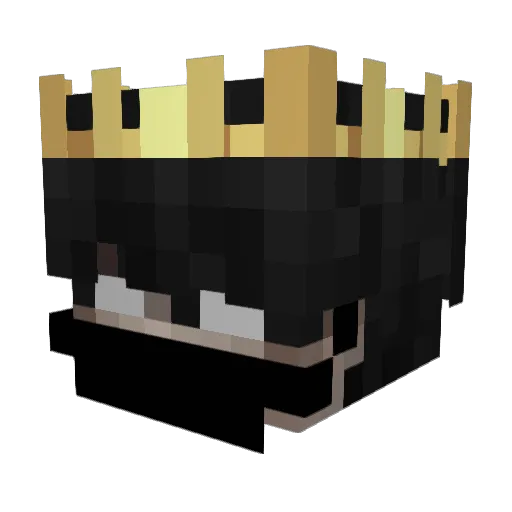 DaFeat Minecraft avatar head, 3D render