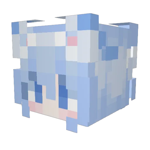DaFeiYu_DS Minecraft avatar head, 3D render