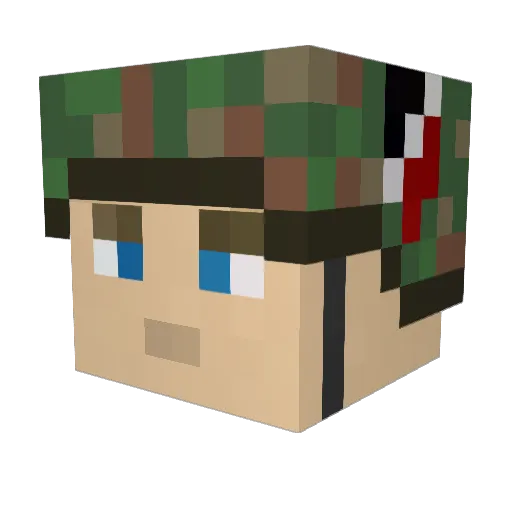 DaFelix27 Minecraft avatar head, 3D render