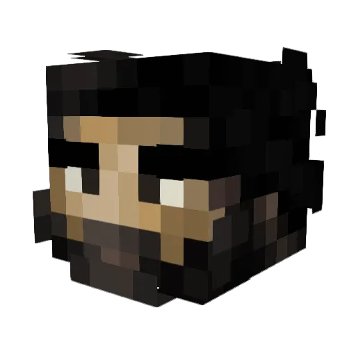 DaFelon Minecraft avatar head, 3D render