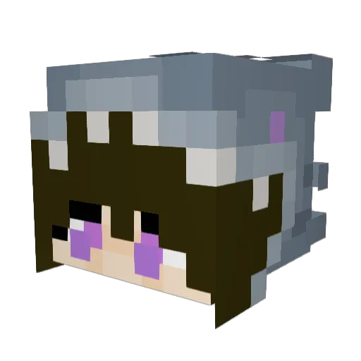 DaFemboi Minecraft avatar head, 3D render