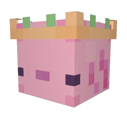 DaFerGi Minecraft avatar head, 3D render