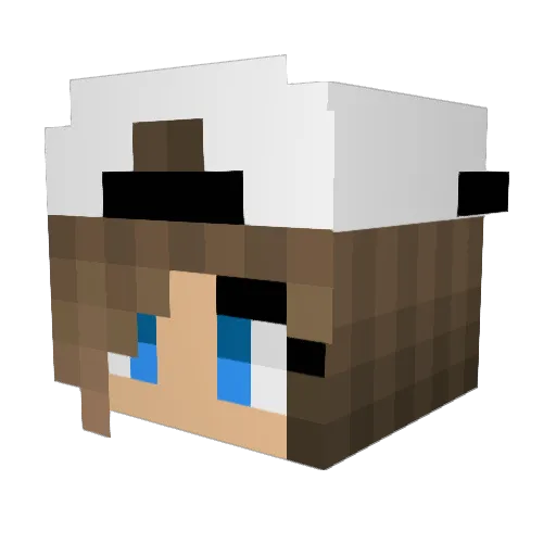 DaFergo18 Minecraft avatar head, 3D render