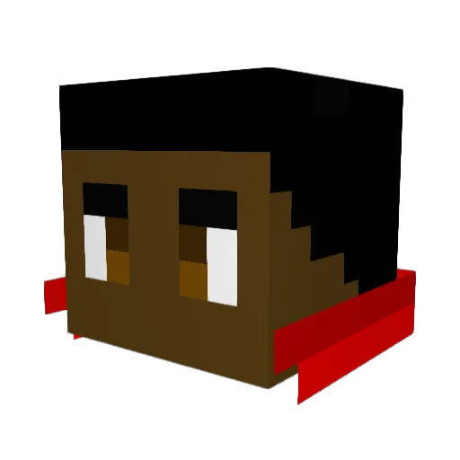 DaFezel Minecraft avatar head, 3D render