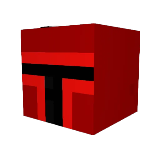 DaFip Minecraft avatar head, 3D render