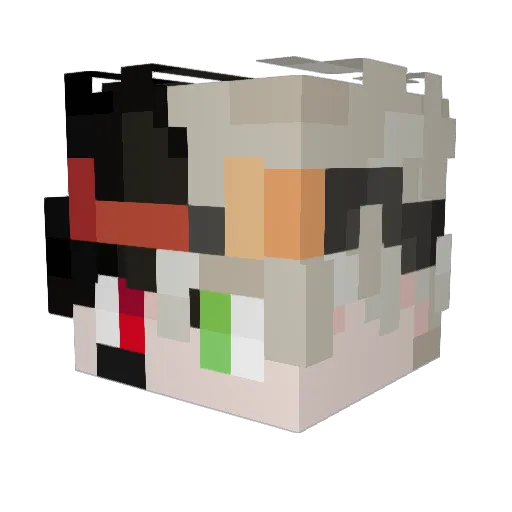 DaFireCracker Minecraft avatar head, 3D render