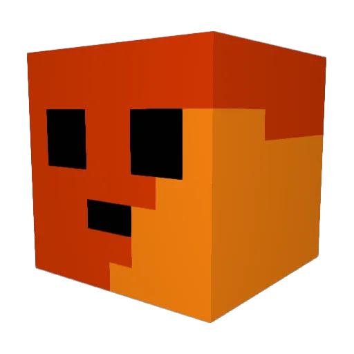 DaFireGuy Minecraft avatar head, 3D render