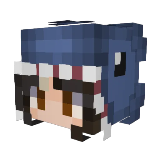 DaFish505 Minecraft avatar head, 3D render