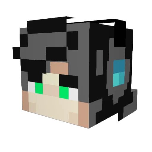 DaFr3T Minecraft avatar head, 3D render
