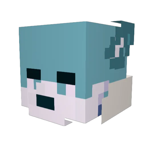 DaFrisko Minecraft avatar head, 3D render
