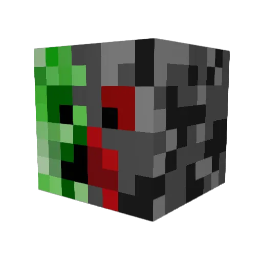 DaFunkyPope Minecraft avatar head, 3D render