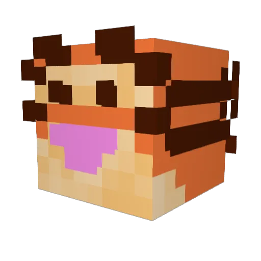 DaFusiion Minecraft avatar head, 3D render