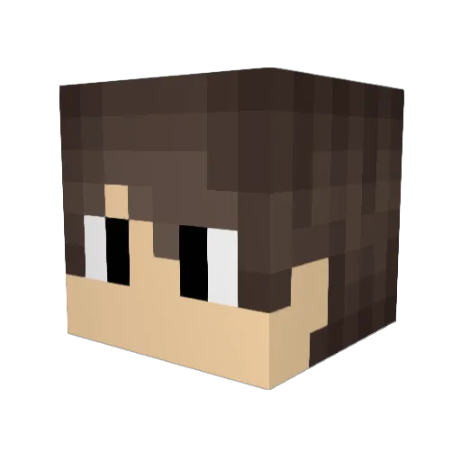 DaFuze Minecraft avatar head, 3D render