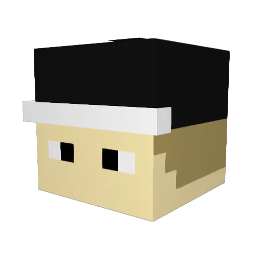 DaGL2000 Minecraft avatar head, 3D render