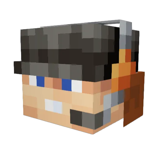 DaGameBoi Minecraft avatar head, 3D render