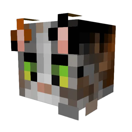 DaGoatedKid Minecraft avatar head, 3D render