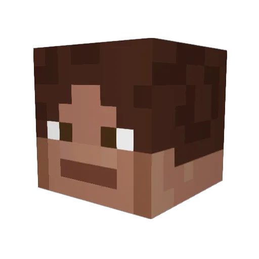 DaGreek Minecraft avatar head, 3D render