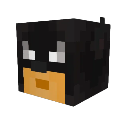 DaHeine Minecraft avatar head, 3D render