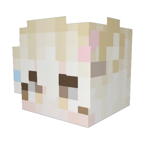 DaIsong_ Minecraft avatar head, 3D render