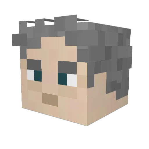 DaJaKoe Minecraft avatar head, 3D render