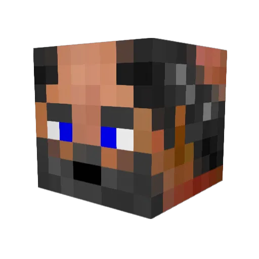DaJabbaWabba Minecraft avatar head, 3D render