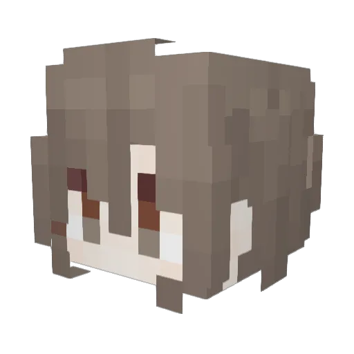 DaJiPai Minecraft avatar head, 3D render