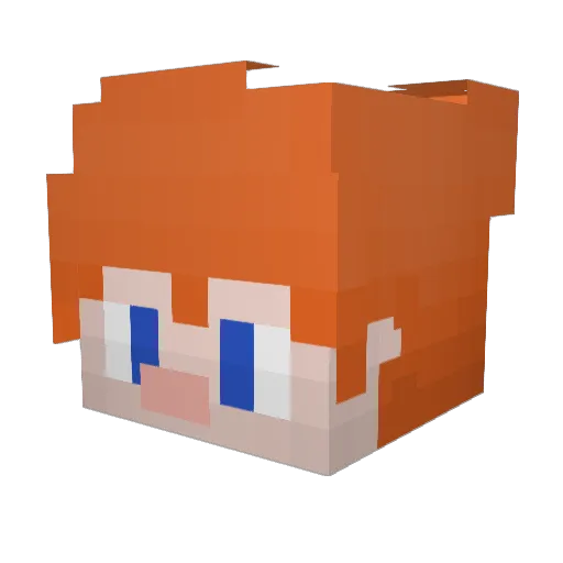 DaJokur Minecraft avatar head, 3D render