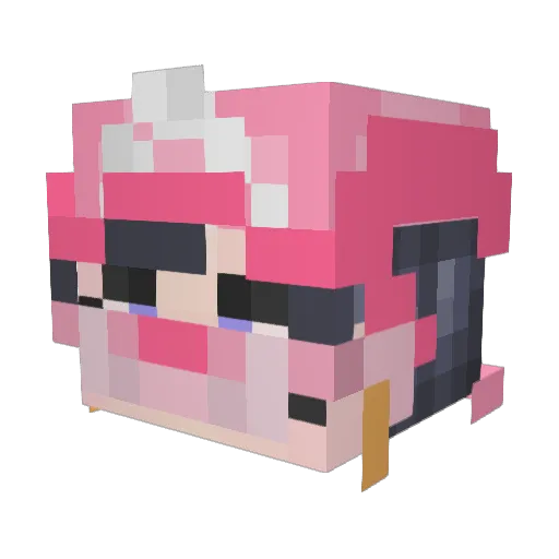 DaJuicy Minecraft avatar head, 3D render