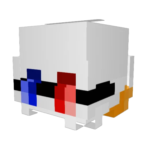 DaJuicyApples Minecraft avatar head, 3D render
