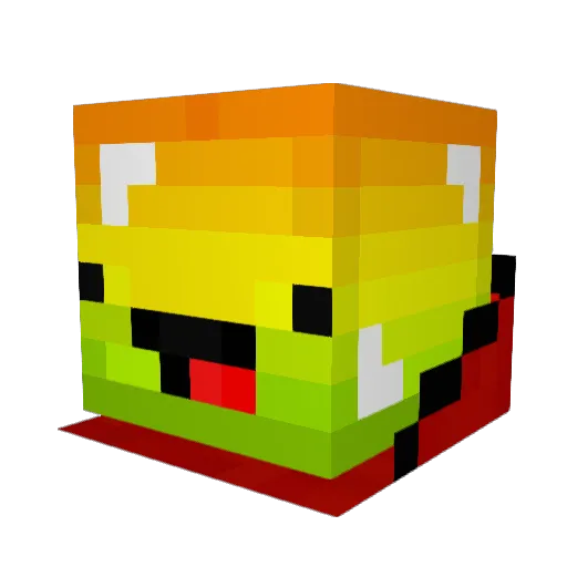 DaJuley Minecraft avatar head, 3D render