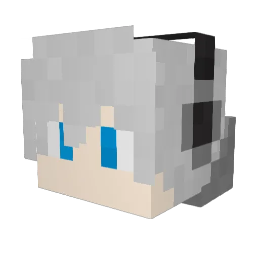 DaK_Z Minecraft avatar head, 3D render