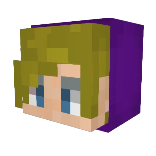 DaKatos_ Minecraft avatar head, 3D render
