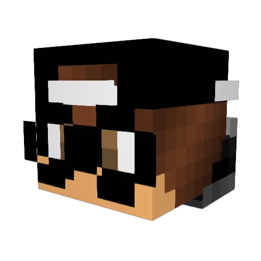DaKing1802 Minecraft avatar head, 3D render