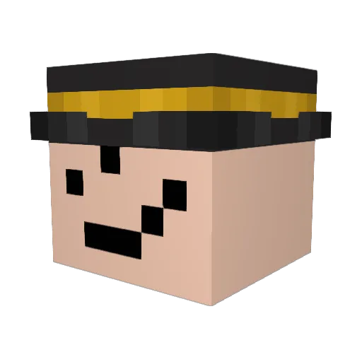 DaKlTEA Minecraft avatar head, 3D render
