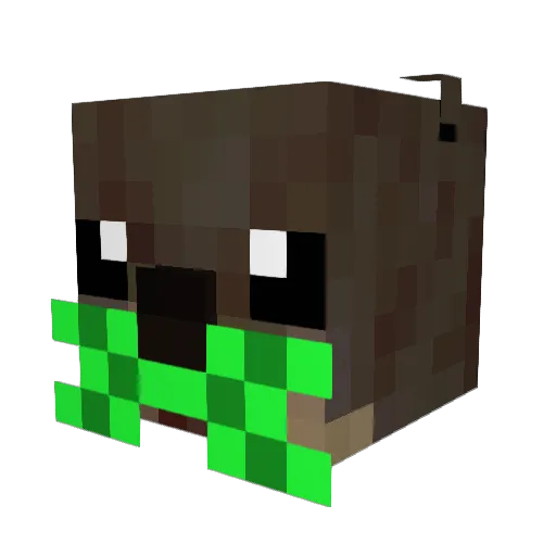 DaKunki Minecraft avatar head, 3D render
