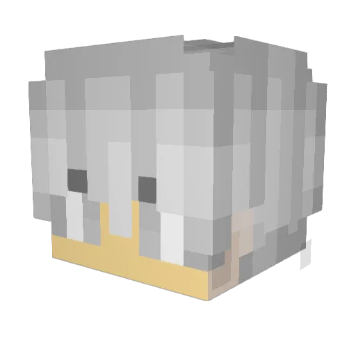 DaKurlz Minecraft avatar head, 3D render