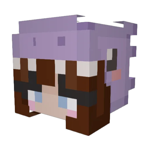DaLazydinosaur Minecraft avatar head, 3D render