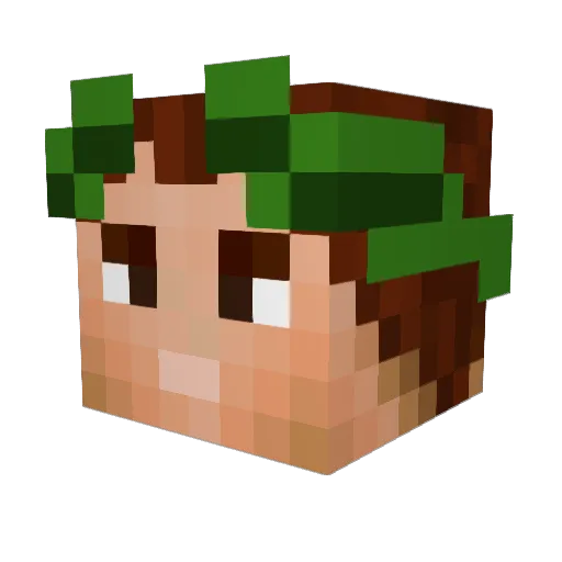 DaLecheMan Minecraft avatar head, 3D render