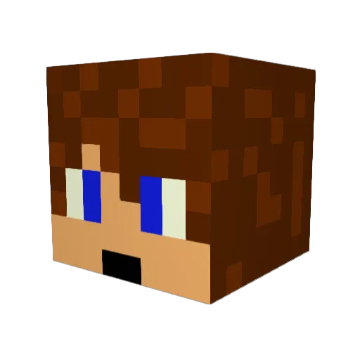 DaLua123 Minecraft avatar head, 3D render