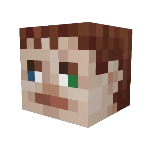 DaMFKang Minecraft avatar head, 3D render