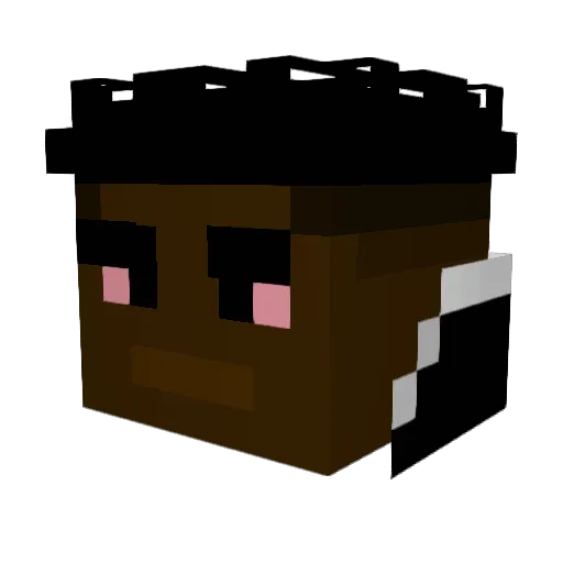 DaMan026 Minecraft avatar head, 3D render