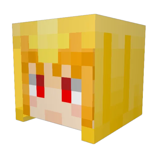 DaMark Minecraft avatar head, 3D render