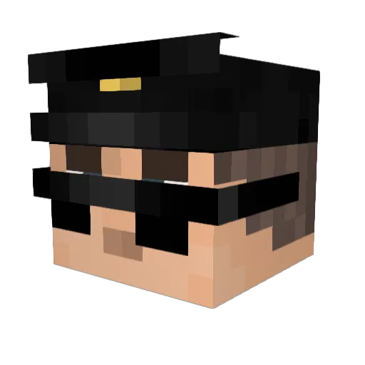 DaMasterAviation Minecraft avatar head, 3D render