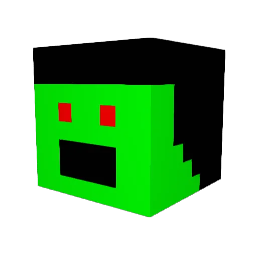 DaMihi16 Minecraft avatar head, 3D render