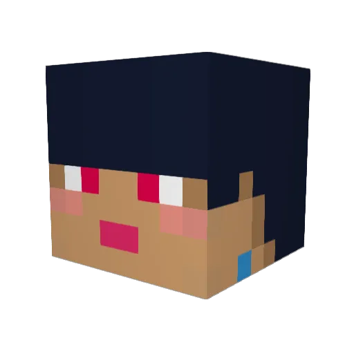 DaMinecraftMate Minecraft avatar head, 3D render