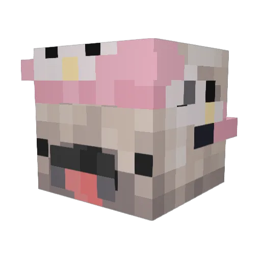 DaMisto Minecraft avatar head, 3D render